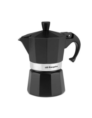 Cafetera italiana Orbegozo KFN 310 en color negro.