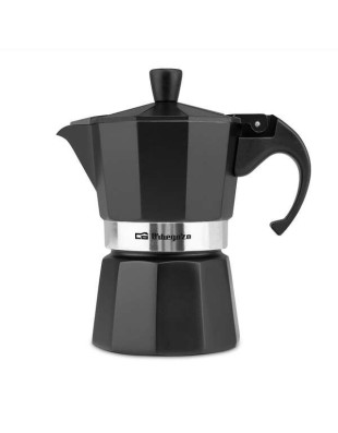 Cafetera italiana Orbegozo KFN 310 en color negro.