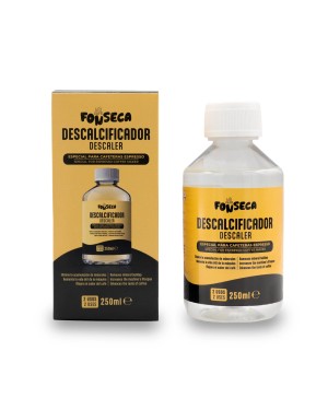 Descalcificador líquido para todo tipo de cafeteras. En caja de cartón.