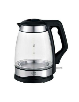 Hervidor Muvip con jarra de cristal y acero inoxidable.