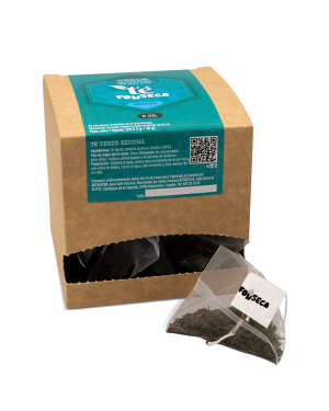 Té verde Sencha 100%, caja de 25 bosas de 2 gramos.