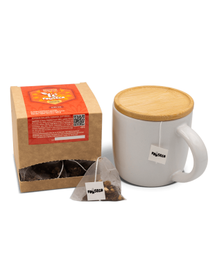 Rooibos con galleta y naranja, deliciosa infusión con notas a almendras.