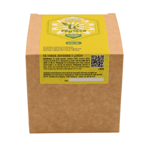 Té Verde con Jengibre y Limón | Digestivo, cítrico y natural