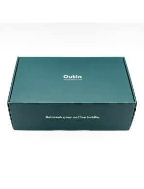 Caja de la funda protectora de la cafetera portátil.
