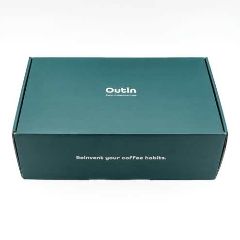 Caja de la funda protectora de la cafetera portátil.