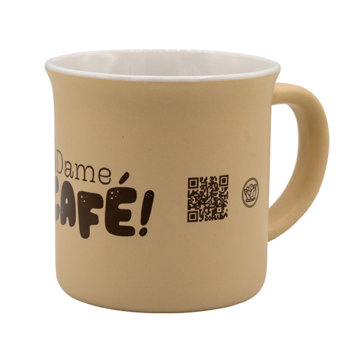 Taza de café en cerámica de 300 ml. Diseño vintage