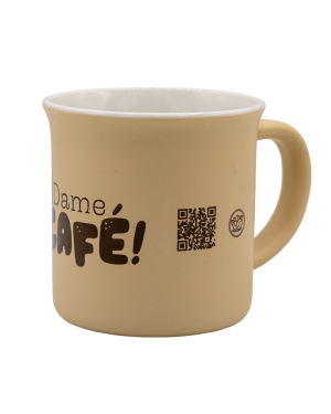 Taza de café en cerámica de 300 ml. Diseño vintage