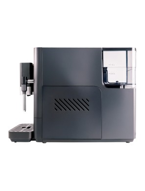 Vaporizador de leche de la cafetera superautomática, creando espuma suave para lattes y cappuccinos.