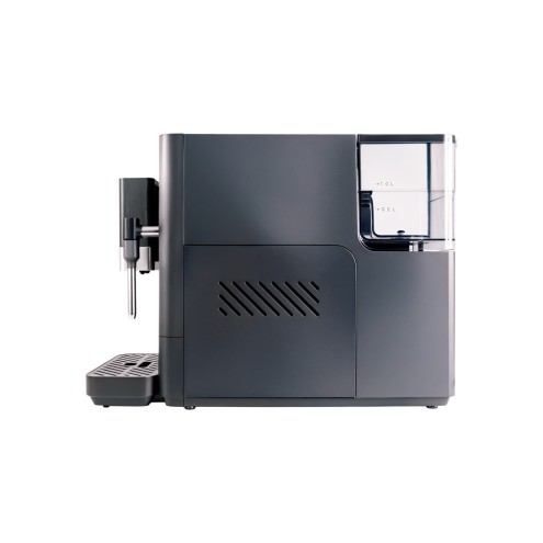 Vaporizador de leche de la cafetera superautomática, creando espuma suave para lattes y cappuccinos.