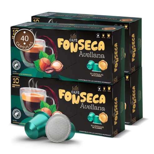 Cápsulas espresso avellana. Café 100% Arábica