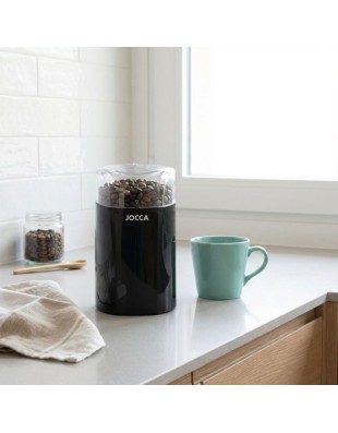 Pack molinillo eléctrico JOCCA con café Colombia 100% arábica en grano 2x250 g.