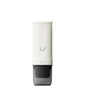 OutIn Nano blanca compatible con cápsulas y café molido. Prepara café en segundos.