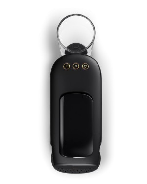 Cafetera L’OR Barista de diseño elegante en negro.