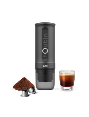 OutIn; máquina de café espresso portátil que pesa sólo 670 gramos.