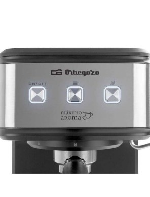 Cafetera espresso con vaporizador y calienta tazas