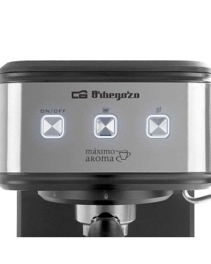 Cafetera espresso con vaporizador y calienta tazas