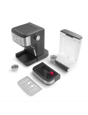 Cafetera espresso con vaporizador y calienta tazas