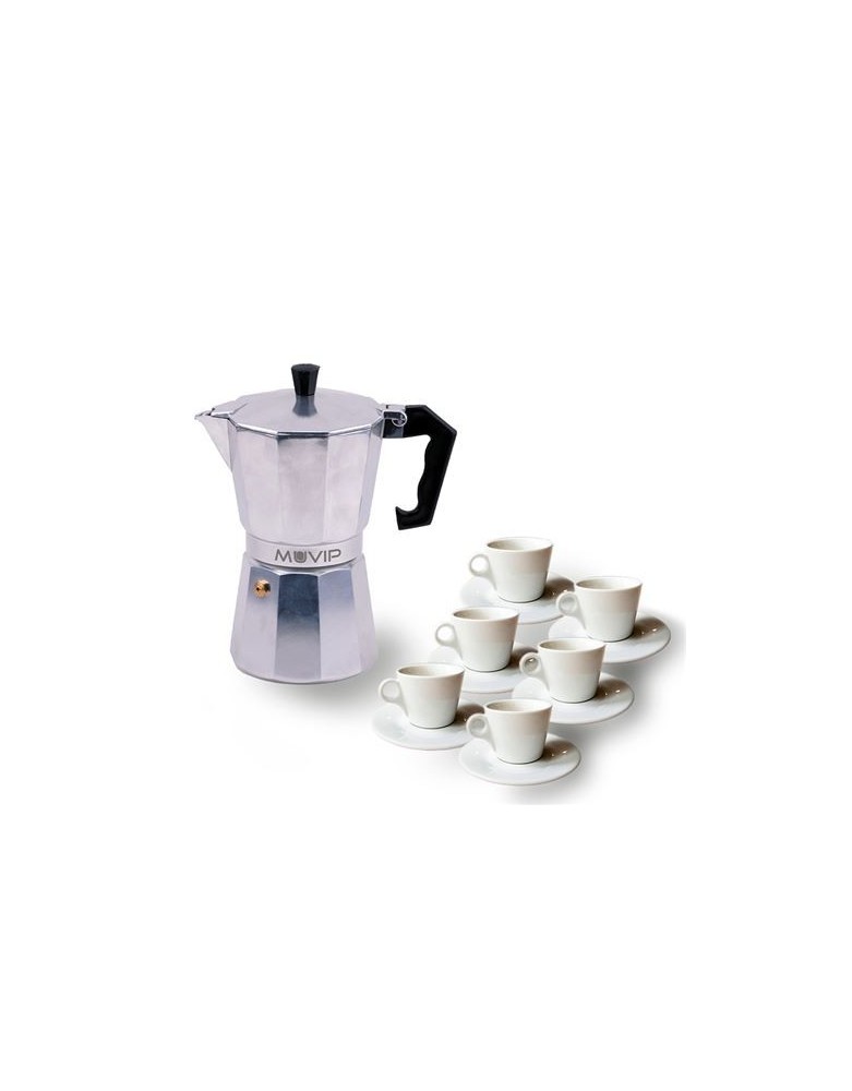Cafetera italiana MUVIP MV0601 con capacidad para 6 tazas de café.