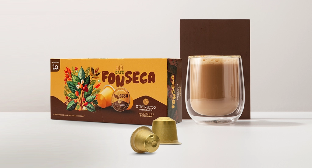 Cómo hacer un flat white con cápsula ristretto de café fonseca