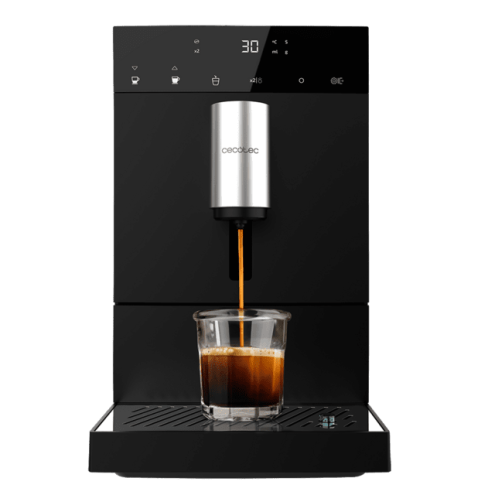 Cafetera superautomática Cremmaet Compact con molinillo integrado y 19 bares, ideal para café en grano en espacios pequeños.