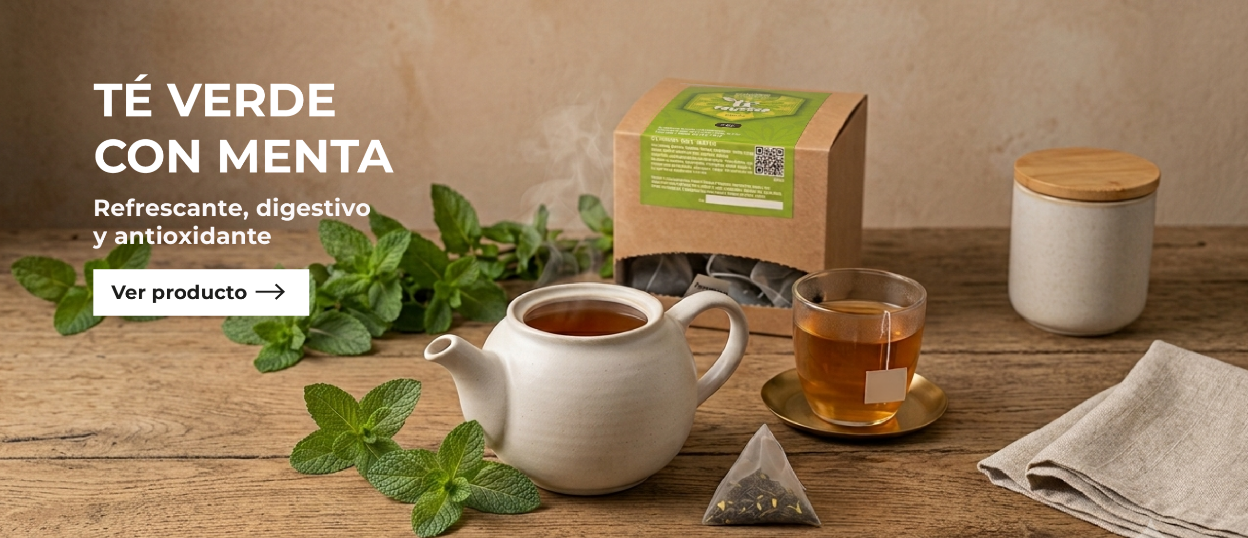 Producto té verde con menta